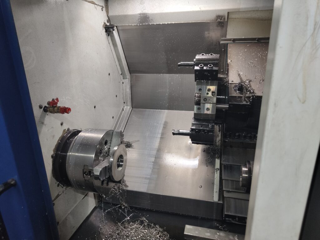 CNC Lathe Machine in Operation